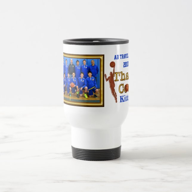 PERSONALIZED Basketball Mug with Your Team Picture (Center)
