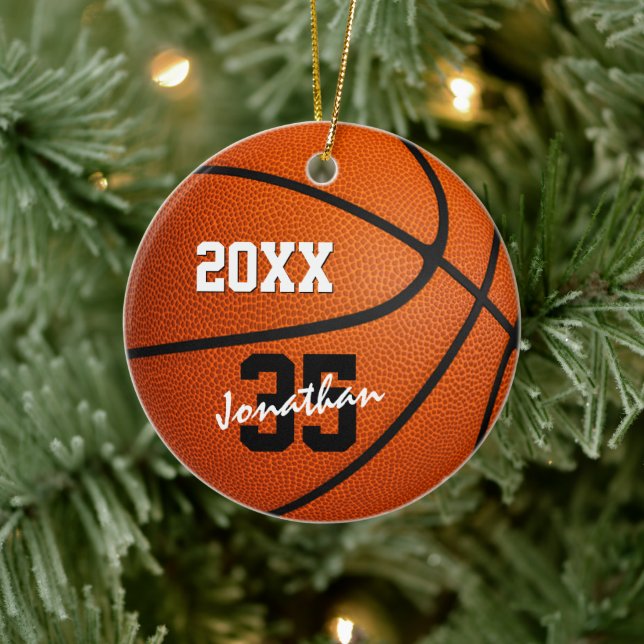 personalized basketball ornament for boys girls  (Tree)