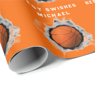 Personalized Basketball Player Gift Wrapping Paper