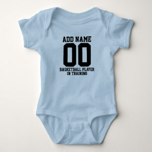 Personalized Basketball Player in Training Baby Bodysuit