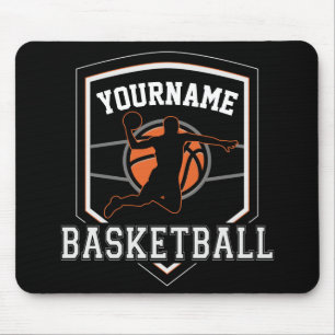 Personalized Basketball Player NAME Slam Dunk Team Mouse Mat