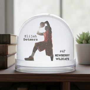 Personalized Basketball Player Snow Globe