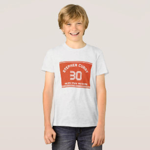 Personalized Basketball Player Sport Simple Fun Tri-Blend Shirt
