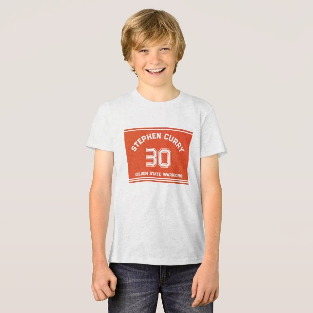 Personalized Basketball Player Sport Simple Fun Tri-Blend Shirt (Front Full)