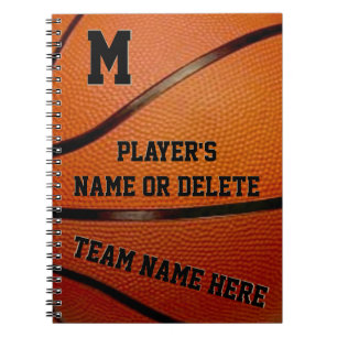 PERSONALIZED Basketball School Supplies Team Gifts Notebook