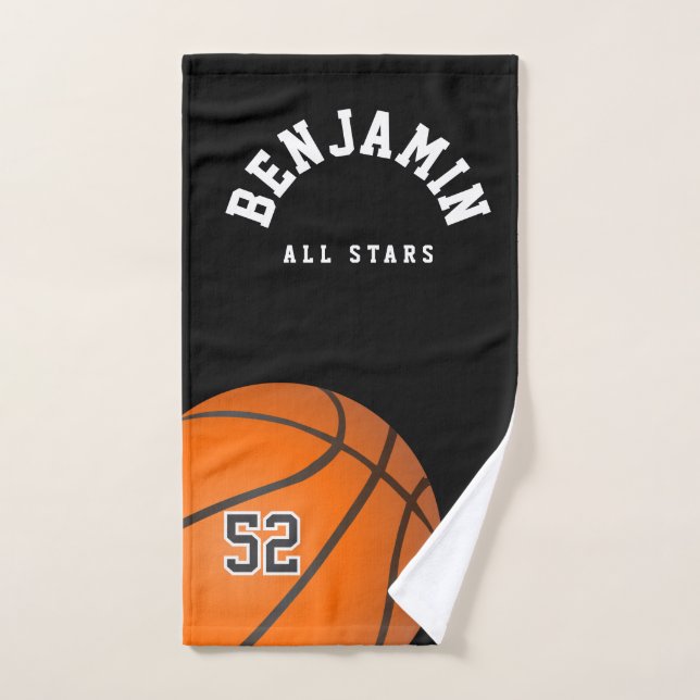 Personalized Basketball Sports Towel -Custom Coach (Hand Towel)