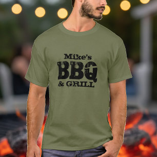 Personalized BBQ t shirt for men