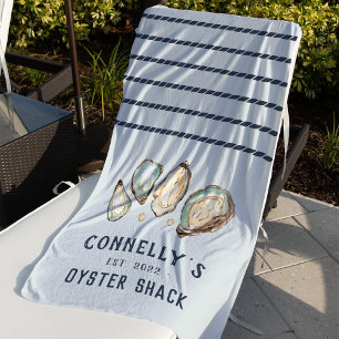 Personalized Beach House Oyster Shack Towel