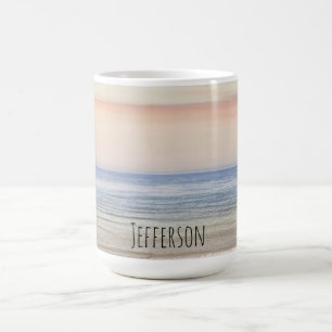 Personalized Beach Ocean Sunset Coffee Mug