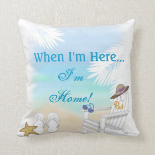 PERSONALIZED BEACH PILLOWGIFT FOR THE BEACH LOVER CUSHION