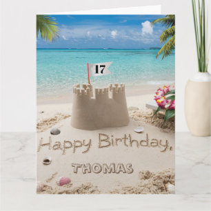 Personalized Beachside Birthday Design Card