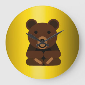 Personalized bear Mr. Teddy Large Clock