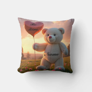 Personalized Bear Valentine Cushion