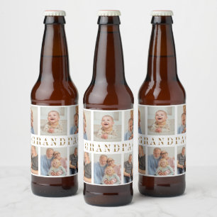Personalized Beer Bottle Label Grandpa Pictures