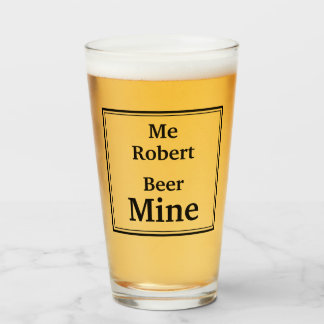 Personalized "BEER MINE" Beer Glass