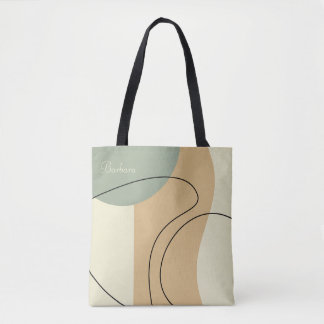 Personalized Beige Abstract Totebag Tote Bag