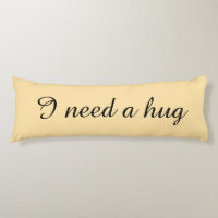 Personalized beige body pillows
