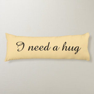 Personalized beige body pillows