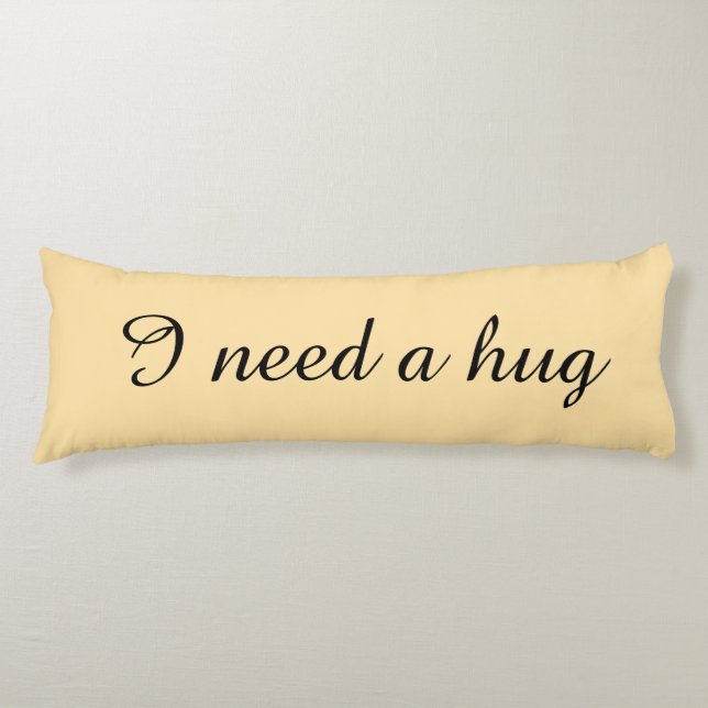 Personalized beige body pillows (Front)