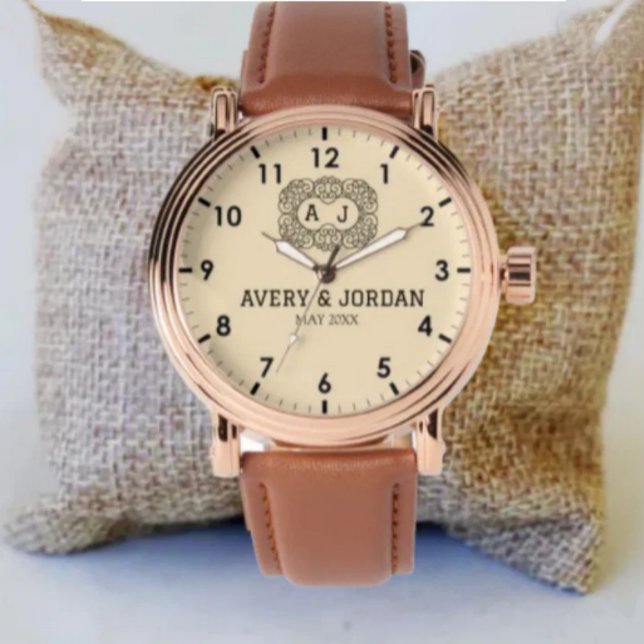 Personalized Beige Dial  Classic Custom Gift Watch (Creator Uploaded)