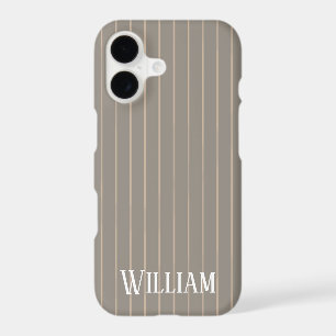 Personalized beige pinstripes