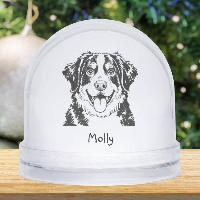 Personalized Bernese Mountain Dog Christmas Snowglobe (Creator Uploaded)