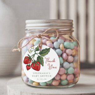 Personalized Berry Baby Shower Favor Tag