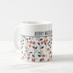 Personalized "Berry Much in Love" Scandinavian Coffee Mug