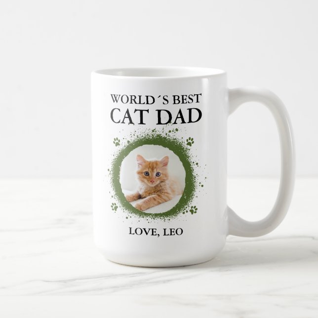 Personalized Best Cat Dad Coffee Mug (Right)