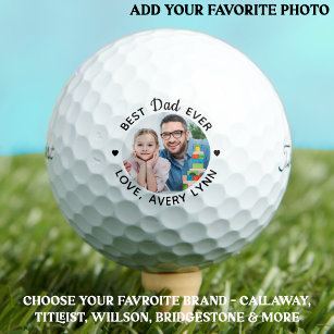 Personalized Best DAD Ever Custom Photo Titleist Golf Balls