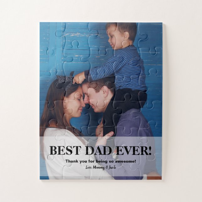 Personalized, Best dad ever "Father's day" photo Jigsaw Puzzle (Vertical)