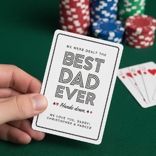Personalized Best Dad Ever Playing Cards