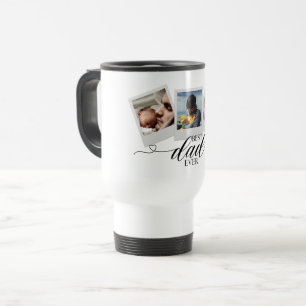 Personalized BEST DAD Photo Collage Custom Gifts Travel Mug