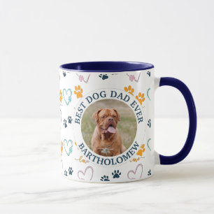 Personalized BEST DOG DAD EVER Mastif Photo Mug