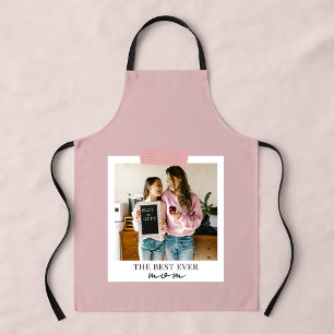 Personalized Best Ever Mom Photo   Pink Apron