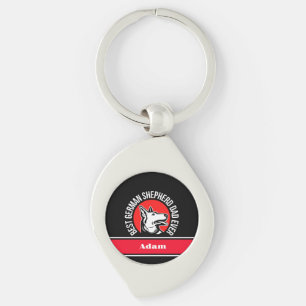 Personalized Best German Shepherd Dad Ever Key Ring