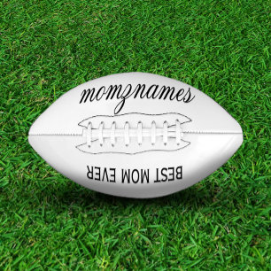 Personalized Best Mom Ever Calligraphy Name American Football