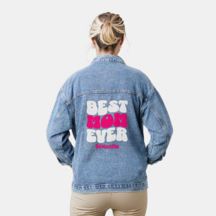 Personalized Best Mom Ever Custom Mother's Day Denim Jacket