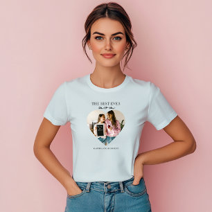 Personalized Best Mom Ever Heart Photo  T-Shirt