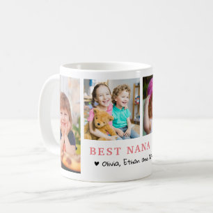 Personalized Best Nana Ever 4 Photo Collage   Coffee Mug