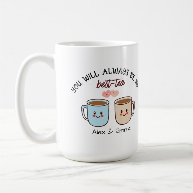 Personalized Best-Tea Couple   Coffee Mug (Left)