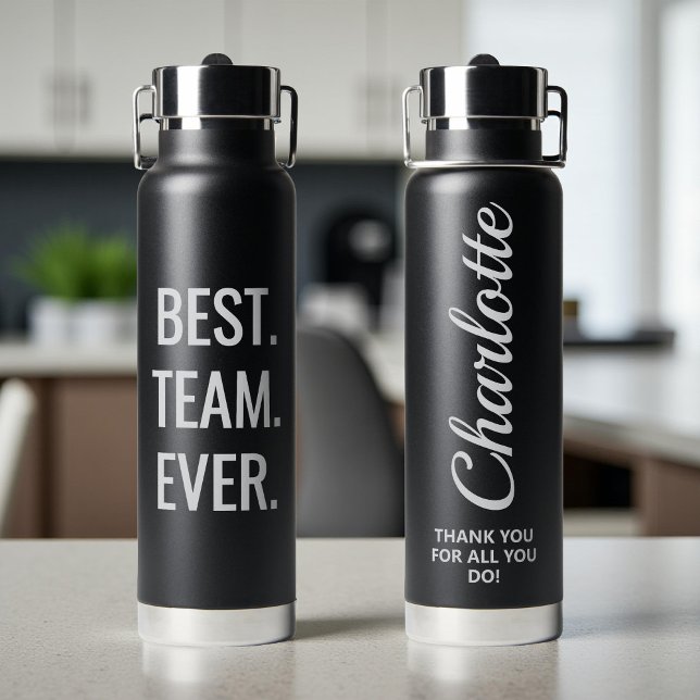 Personalized Best Team Ever Employee Appreciation Water Bottle (Creator Uploaded)
