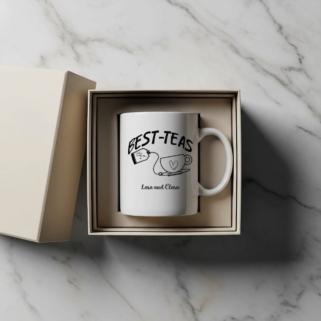 Personalized Best - teas. Tea lover best friends Large Coffee Mug (Creator Uploaded)