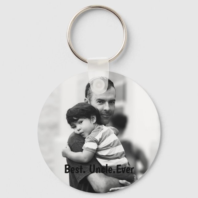 Personalized Best Uncle Ever Key Ring (Front)