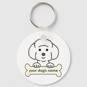 Personalized Bichon Frise Key Ring