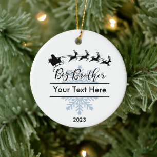 Personalized Big Brother Christmas Keepsake Ceramic Tree Decoration