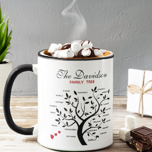 Personalized Big Family Tree (20 names) Mug