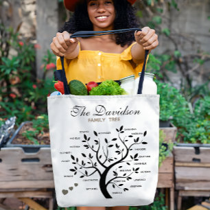 Personalized Big Family Tree (20 names) Tote Bag