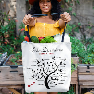 Personalized Big Family Tree (20 names) Tote Bag
