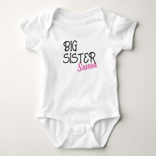 Personalized Big Sister Pregnancy Announcement  Baby Bodysuit
